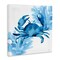 Stupell Industries Blue Tone Crab & Coral Canvas Design by Cat Thurman Designs